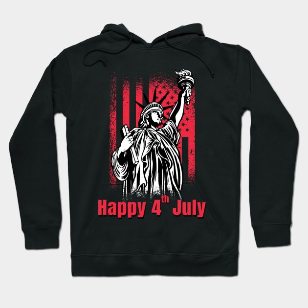 HAPPY 4th JULY 2020, statue of liberty. Hoodie by Pot-Hero